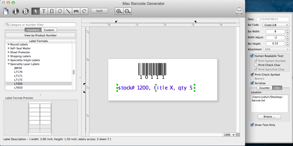 upc barcode label maker software for mac